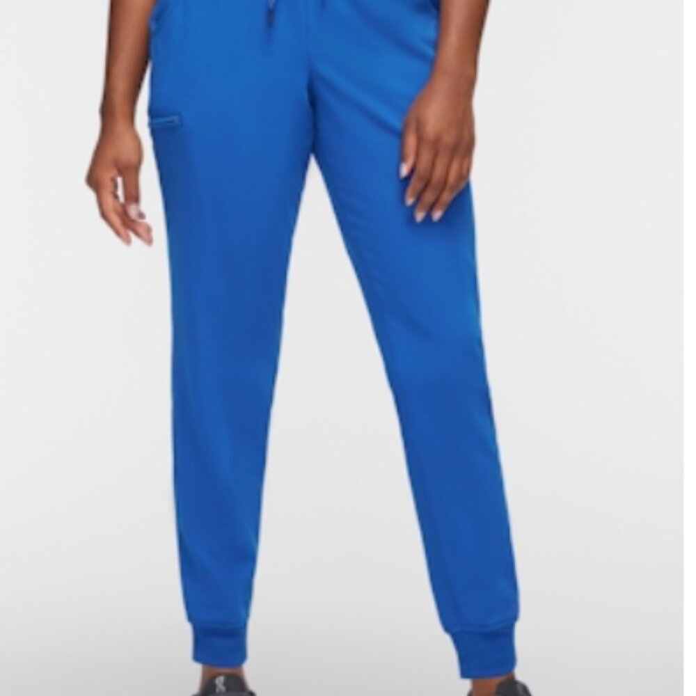 Jaanuu Women's 5 pocket scrub bottoms LT Royal Blue
